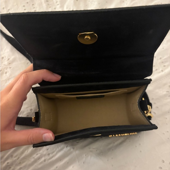 JACQUEMUS - Chiquito Handbag in Navy Blue Suede - Picture 6 of 6